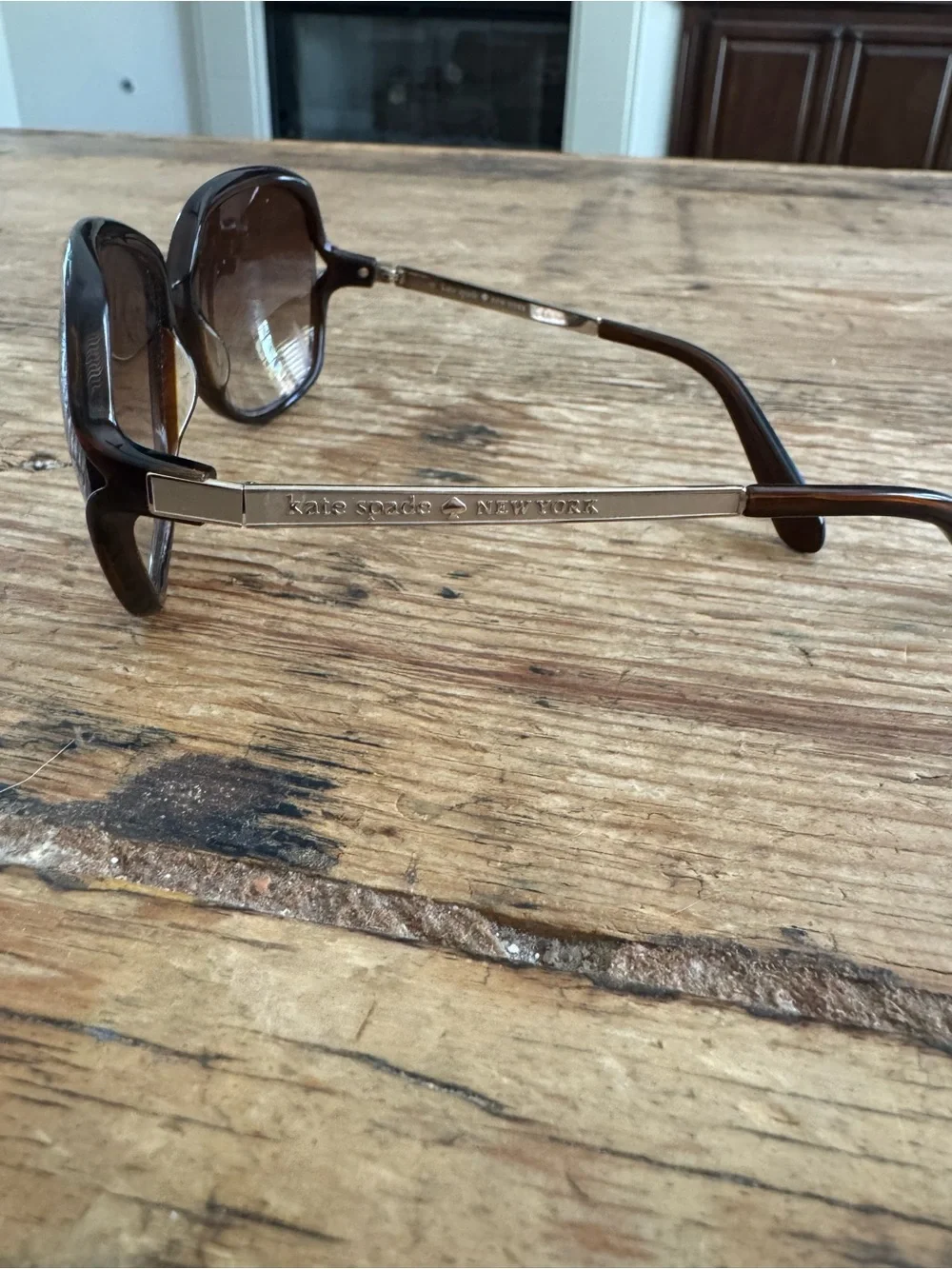 Kate Spade EVETTES X61 Y6 Oversized Sunglasses Brown Tortoise Gold 57-16-130